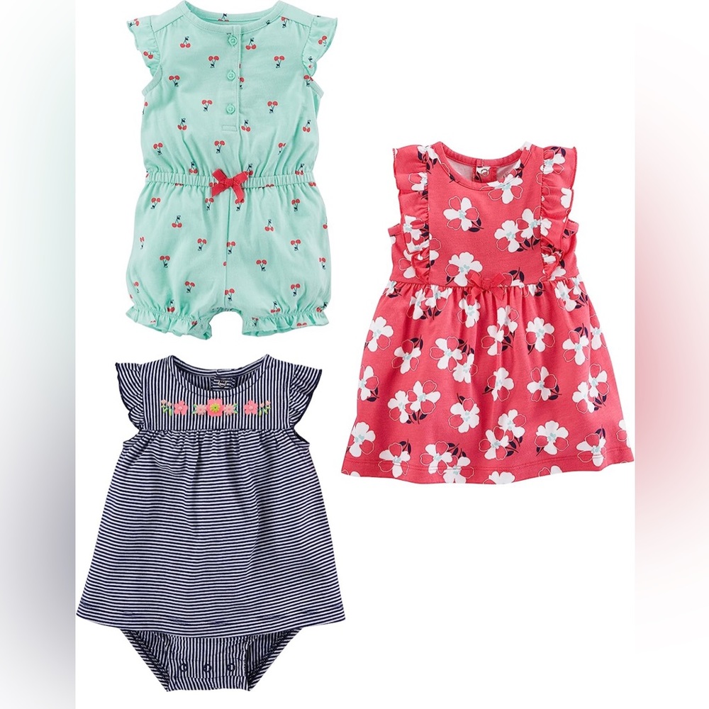 Simple Joys by Carter’s Baby Girl 3 Piece Romper Set